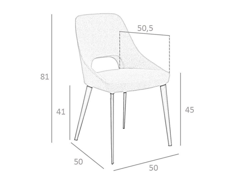 Silla de comedor tapizada con tela Angel Cerdá.